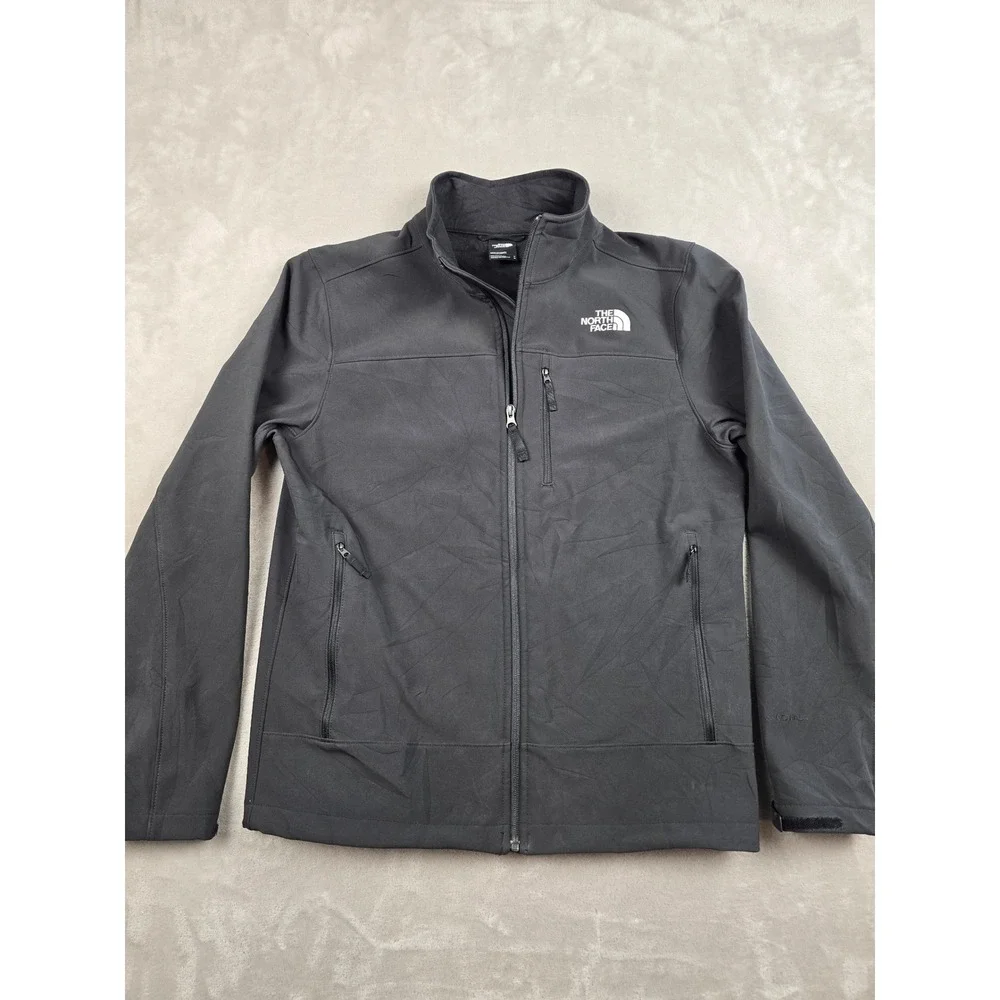 The North Face WindWall Softshell Jacket Mens Medium Black Full Zip Outdoor